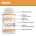 MAAC10 Quercetin 1000mg Serving Immune & Sirtuin Longevity Suppport 5