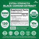 Zazzee USDA Organic Black Cohosh 10:1 Extract, 3000 mg Strength, 120 Vegan Capsules, 4 Month Supply, Standardized and Concentrated 10X Extract, 100% Vegetarian, All-Natural, Non-GMO, Made in The USA 4