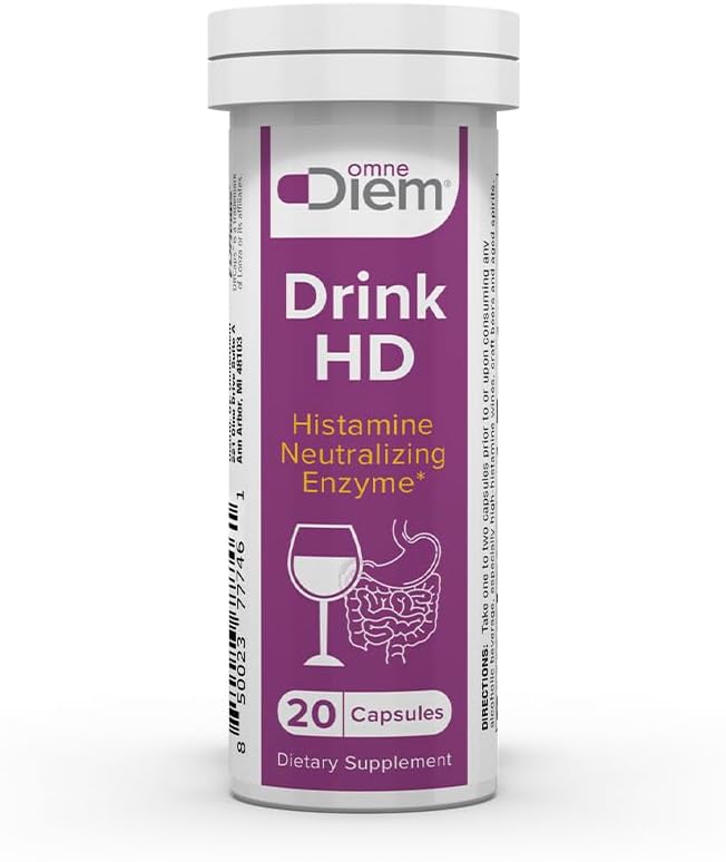 OmneDiem Drink HD Dietary Supplement: Natural Histamine Neutralizing & Digesting Enzyme – Diamine Oxidase DAO, 20 Capsules 2