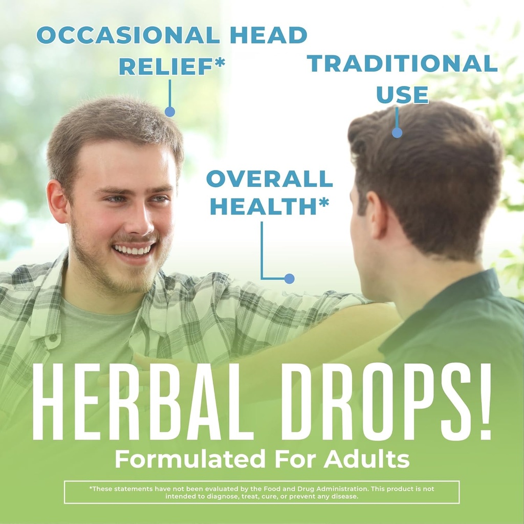 USDA Organic Head Comfort Liquid Extract Herbal Blend by MaryRuth's | Ginger Root | Willow Bark | Feverfew Whole Plant | Meadowsweet |Traditional Herbs | Non-GMO | Vegan | Gluten Free | 1 Fl Oz 3