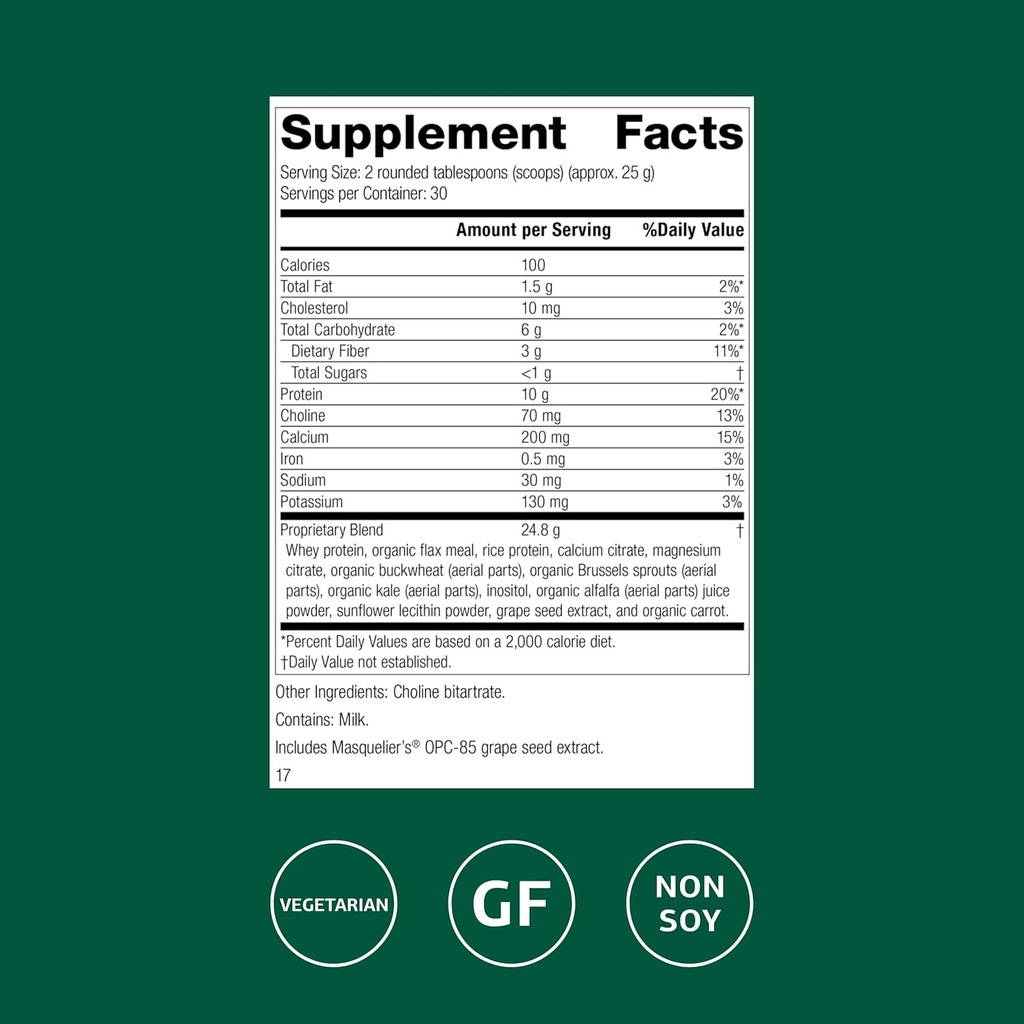 Standard Process SP Complete - Powder Supplement to Aid Muscle Growth & Repair - Immune Health Support with Brussels Sprouts & Calcium - Whole Food-Based Protein Powder Formula - 28 oz, 30 Servings 3