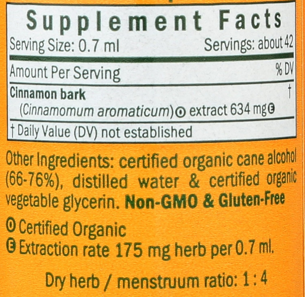 Herb Pharm Certified Organic Cinnamon Liquid Extract for Cardiovascular and Circulatory Support - 1 Ounce 4