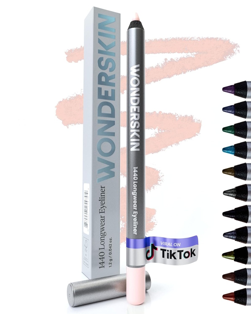 Wonderskin Eyeliner Pencil, 1440 Longwear Pink Eyeliner Pencil - Waterproof, Sharpenable & Smudge Proof 2