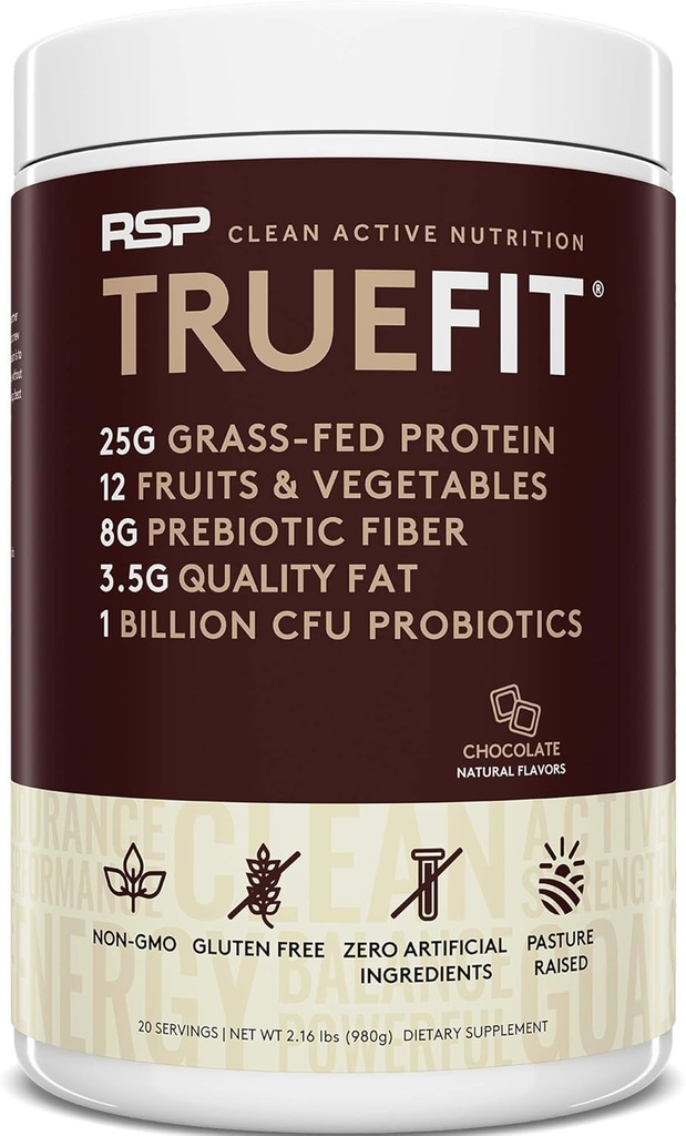 RSP NUTRITION TrueFit Protein Powder (Chocolate 2 LB) with AminoLean Pre Workout Energy (Watermelon 30 Servings) 3
