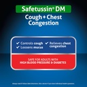 Safetussin DM Cough & Chest Congestion, 8 oz, Expectorant Mucus Relief, Cough Relief Syrup, Safe for Adults with High Blood Pressure & Diabetes 6