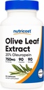 Nutricost Olive Leaf Extract (20% Oleuropein) 750 MG, 90 Capsules - Non-GMO, Gluten Free 2