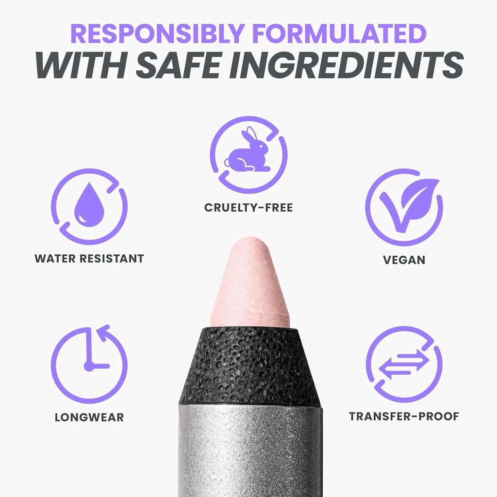 Wonderskin Eyeliner Pencil, 1440 Longwear Pink Eyeliner Pencil - Waterproof, Sharpenable & Smudge Proof 5