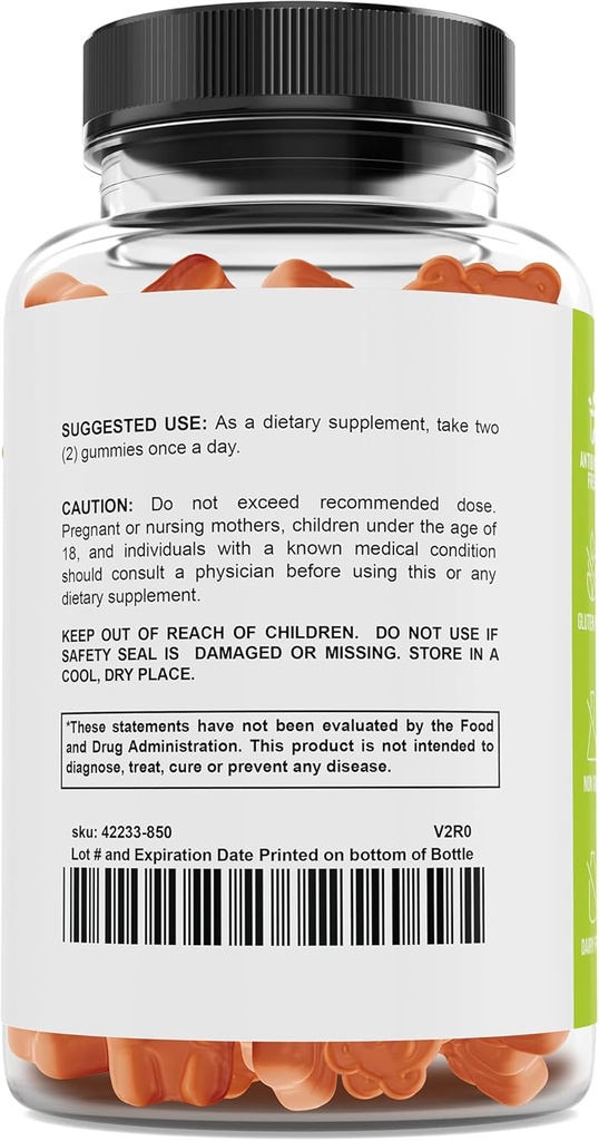 Collagen Gummy 200mg+ with Vitamin C, Vitamin E, Biotin, and Zinc – Overall Support – Gluten-Free, Non-GMO, Dairy-Free – 60 Gummies – 30 Day Supply - Made in The USA 4