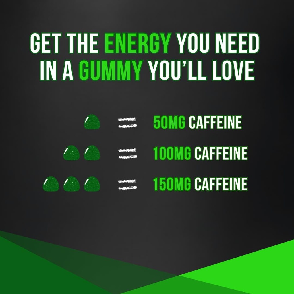 G4C Energy Gummies, 50mg Natural Caffeine per Gummy, Organic Guayusa, Energy Gummies with Caffeine, Sour Apple Flavor (40ct) 3