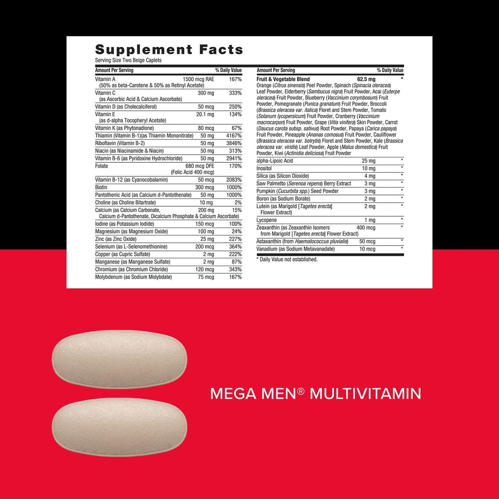GNC Mega Men Focus and Cognition Vitapak Program, Convenient, Complete Nutrition, 3 Products in 1 Packet, Clarity, Focus, Energy, Concentration, Works on Day One, 100mg Caffeine, 30 Daily Packs 6