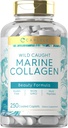 Carlyle Marine Collagen for Hair Skin and Nails | 250 Caplets | Peptides for Women and Men | Type I with Calcium | Non-GMO & Gluten Free 2