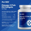 Pet MD – Omega 3 Fish Oil Supplement for Dogs – Skin and Coat Support for Dogs – 180 Softgels 4