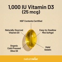 NatureWise Vitamin D3 1000iu (25 mcg) 200-Day Supply for Immune Support, Healthy Muscle Function, and Bone Health - Non-GMO, Gluten Free in Organic Extra Virgin Olive Oil, (Mini Softgel), 200 Count 6