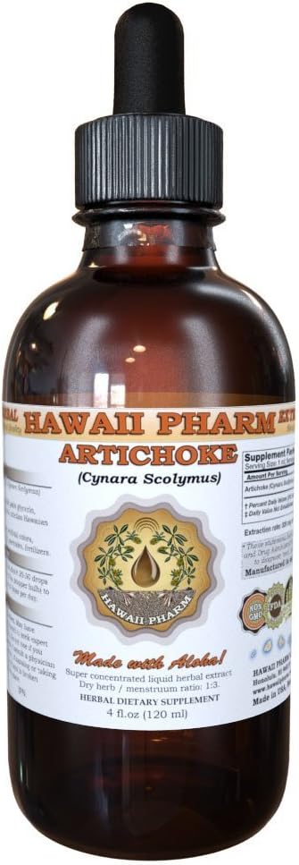 HawaiiPharm Artichoke Liquid Extract, Organic Artichoke (Cynara scolymus) Tincture 32 oz Unfiltered 6
