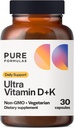 Vitamin D3 K2 Vitamin 5000 IU - VIT D3 K2 Supplement for Calcium Absorption, Bone Strength, Cardiovascular & Immune Function Support, Soy-Free, Non-GMO 30 Vegetarian Capsules 2
