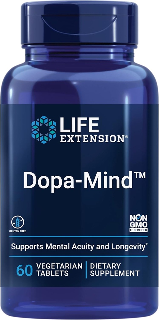Life Extension Dopa-Mind™, Dopamine Support Supplement, Supports Cognitive Performance, Healthy Dopamine Production, Gluten-Free, Non-GMO, Vegetarian, 60 Tablets 2