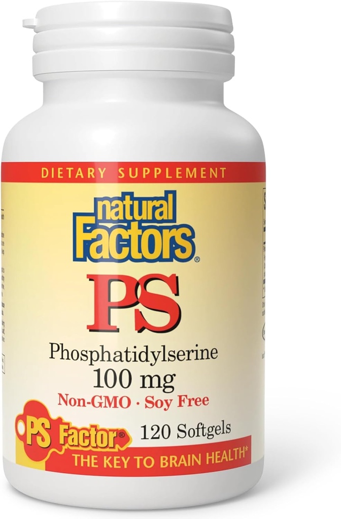 Natural Factors, Phosphatidylserine, Support for Memory, Concentration and Brain Functions, Soy and Gluten Free, 120 Softgels 2