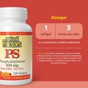Natural Factors, Phosphatidylserine, Support for Memory, Concentration and Brain Functions, Soy and Gluten Free, 120 Softgels 4