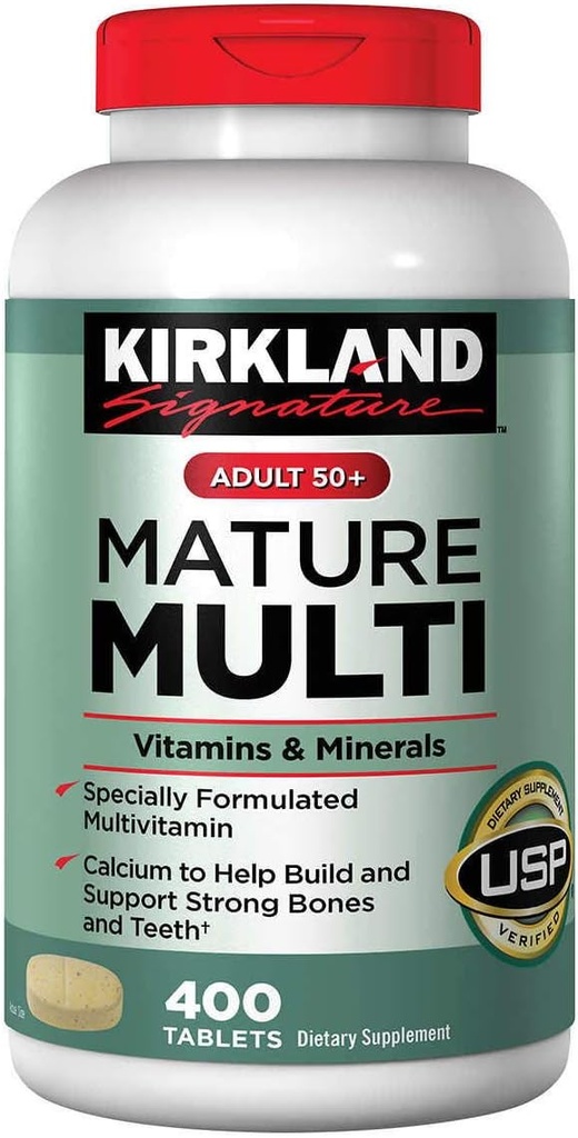 Kirkland Signature Adult 50+ Multi Vitamins & Minerals, 400 Tablets (2 Pack) 2