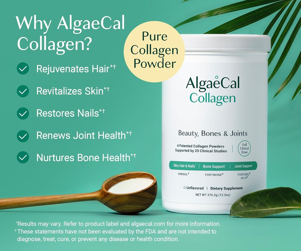 ALGAECAL Calcium, Vitamin D3 & Collagen Bundle – Collagen with Clinically-Supported Verisol, Fortibone & Fortigel, Plus 13 Bone Supporting Minerals and Vitamin ADEK for Bone Health & Anti-Aging 4
