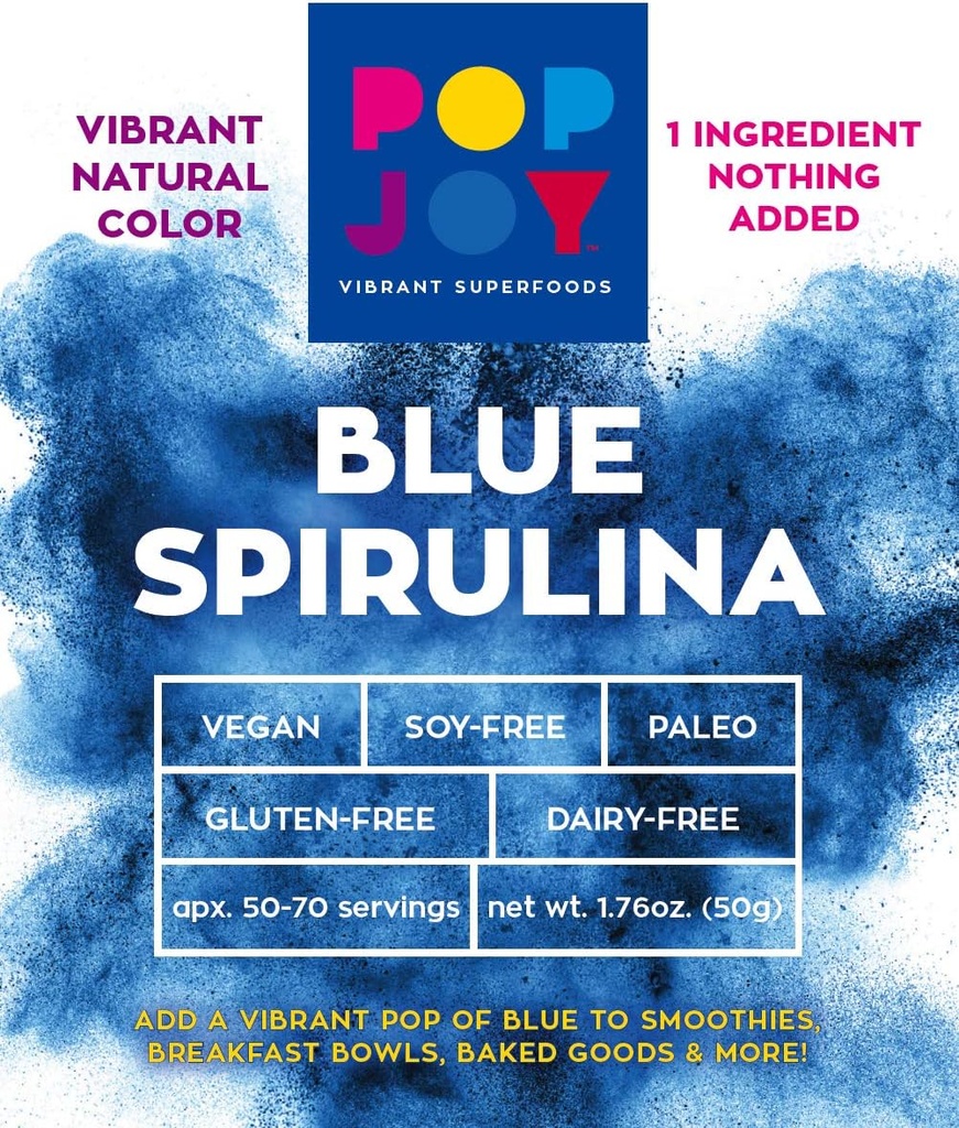 100% Blue SPIRULINA Powder by POPJOY - Vibrant SUPERFOODS 3