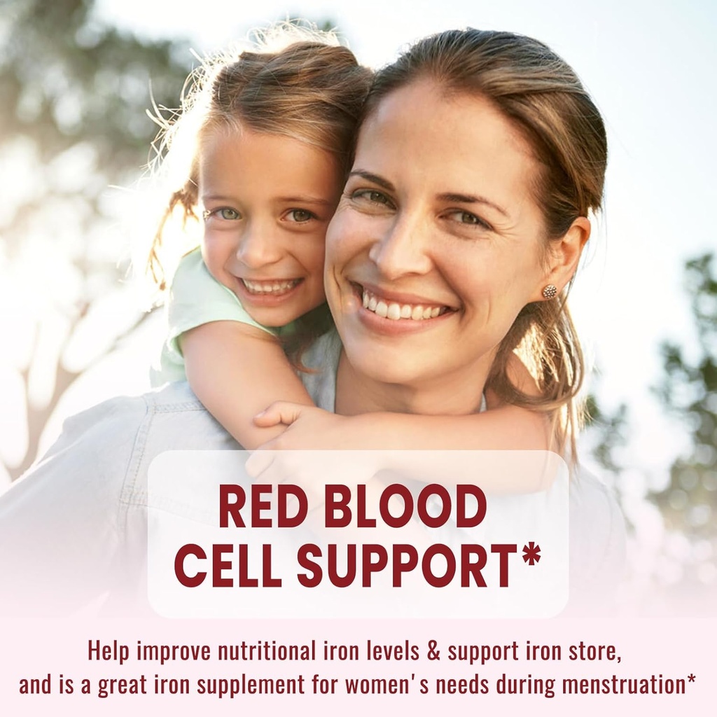 Liquid Iron Supplement for Women & Men Iron Drops Iron Supplements for Anemia with Folate, Vitamin C, B12 for Red Blood Cell Support-Strawberry, 2 Fl Oz 5