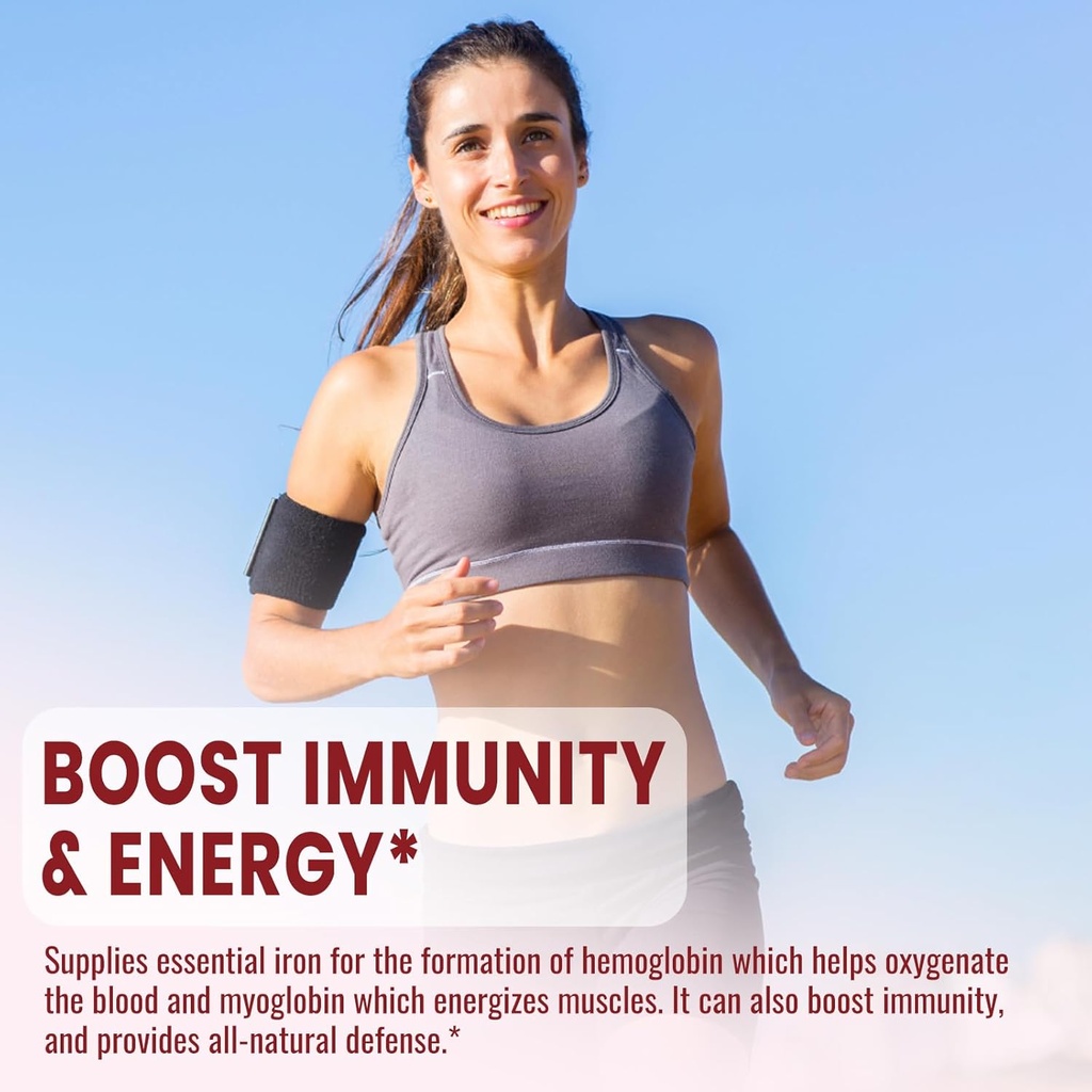 Liquid Iron Supplement for Women & Men Iron Drops Iron Supplements for Anemia with Folate, Vitamin C, B12 for Red Blood Cell Support-Strawberry, 2 Fl Oz 6