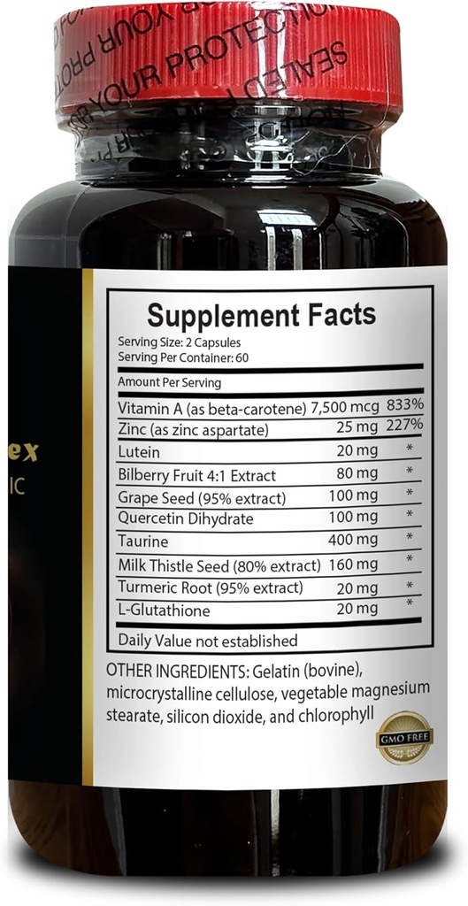 Vision Support Natural Formula - Visions Support Formula - Vision Support Supplement with Zinc, Beta-Carotene & Lutein - antioxidant Blend - 1 Bottle 60 Capsules 5