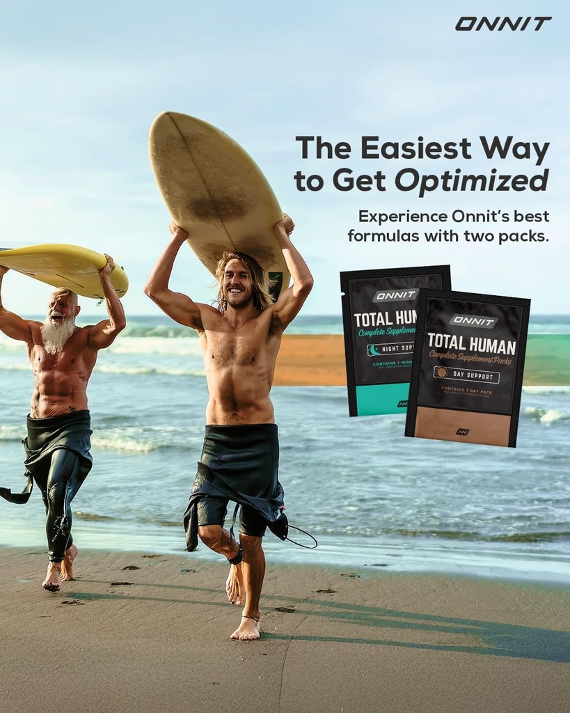 ONNIT Total Human Adult Multivitamin Dietary Supplement Comprehensive Capsule Packs with Day and Night Support, Daily Vitamin Packs for Men and Women, Dietary Supplement Capsules, 7-Day Supply 5