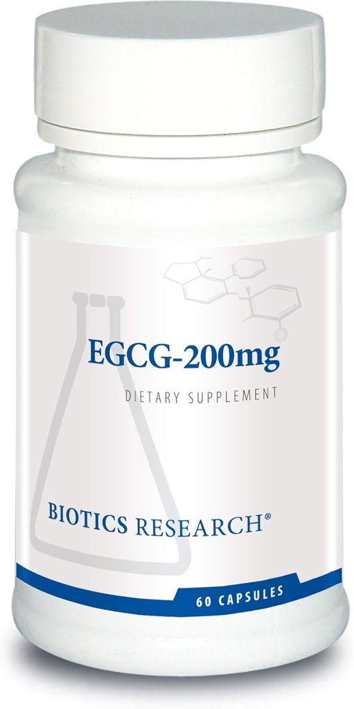 Biotics Research EGCG 200 mg Green Tea Extract, Camellia sinensis, 50% EGCG, Polyphenols, Cardiovascular Support, Neuroprotection, Healthy Immune Function, Maintain Healthy Metabolism, 60 Capsules 2