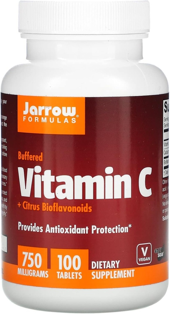 Jarrow Formulas Vitamin C + Citrus Bioflavonoids, Dietary Supplement Provides Antioxidant Protection, 750 mg, 100 Tablets 2