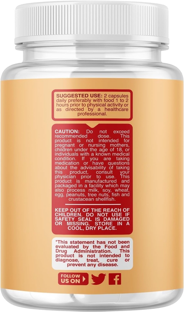 Pure Horny Goat Weed Extract with Maca Powder – Immune Support – Helps Increase Drive and Stamina – Booster for Men and Women Tongkat Ali Plus L-Arginine Increases Energy – 60 Capsules 3