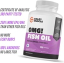 Premium Omega-3 Fish Oil from Pure Anchovies, 120 Softgels - Potent 1000mg Omega-3, Burpless Formula - Supports Brain and Heart Health - Non-GMO with 250% More EPA & DHA - 120 Servings 5