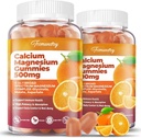Calcium Magnesium Supplement Gummies for Adults: Calcium Citrate 600 mg with Vitamin D3 & K2 for Women Men - Supports B0ne Strength, Better Zzz, Muscles, Energy & Immune (120 Count) 2