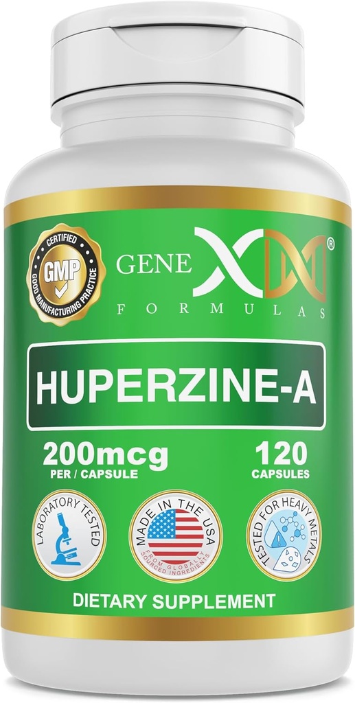 Genex Formulas Huperzine A 200mcg (120 Capsules) | Nootropic Supports Memory, Focus, and Cognitive Health - Non-GMO, Gluten Free, Vegetarian 2