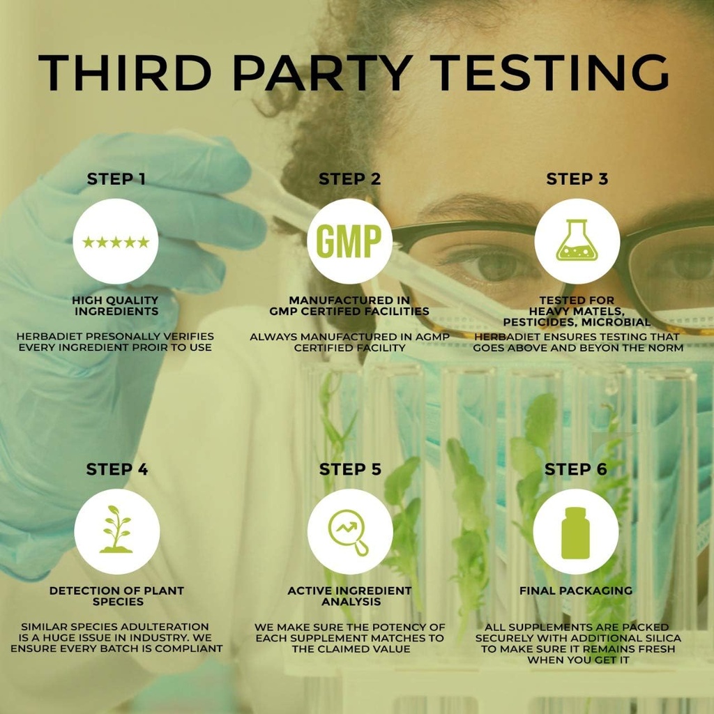 Herbadiet Bamboo Extract Capsules | Supports Healthy Skin, Hair & Nails | Natural Hair Supplement with 70% Silica (120 Capsules) 3