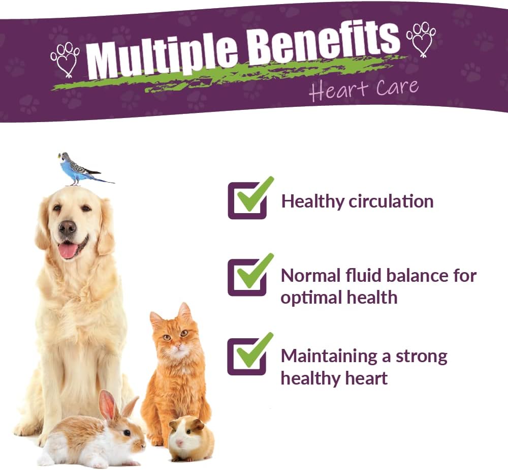 Amber NaturalZ Hawthorn & Dandelion Herbal Supplement for Dogs, Cats, Birds, Rabbits, and Guinea Pigs | Supports Heart Health, Circulation, and Fluid Balance | Natural Cardiovascular Care 3