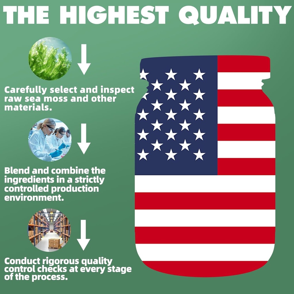 18.5 OZ Sea Moss Gel Strawberry Flavor - Natural Seamoss Gel with 92 Minerals and Vitamins - Non-GMO, Gluten-Free, Vegan - Immune Support 5