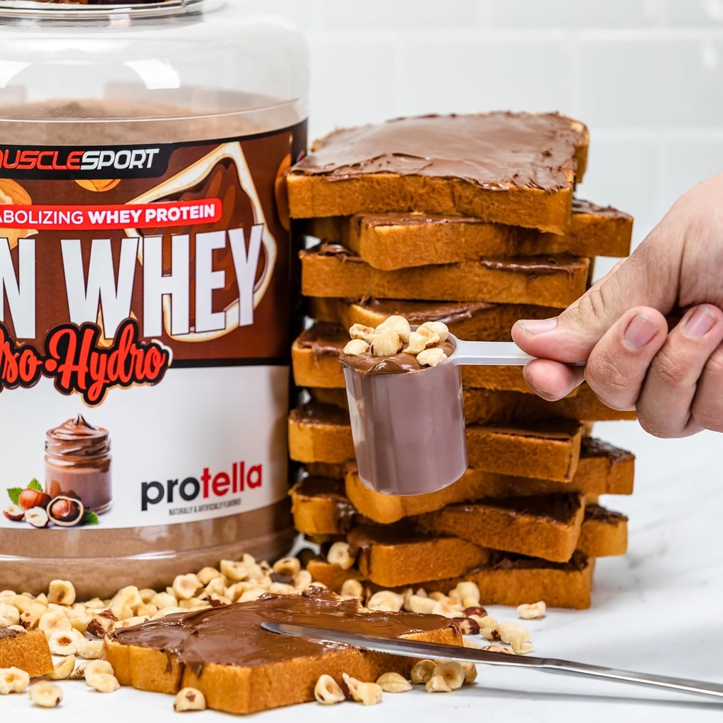 Musclesport Lean Whey Revolution™ Protein Powder - Whey Protein Isolate - Low Calorie, Low Carb, Low Fat, Incredible Flavors - 25g Protein per Scoop - 2lb Protella 5