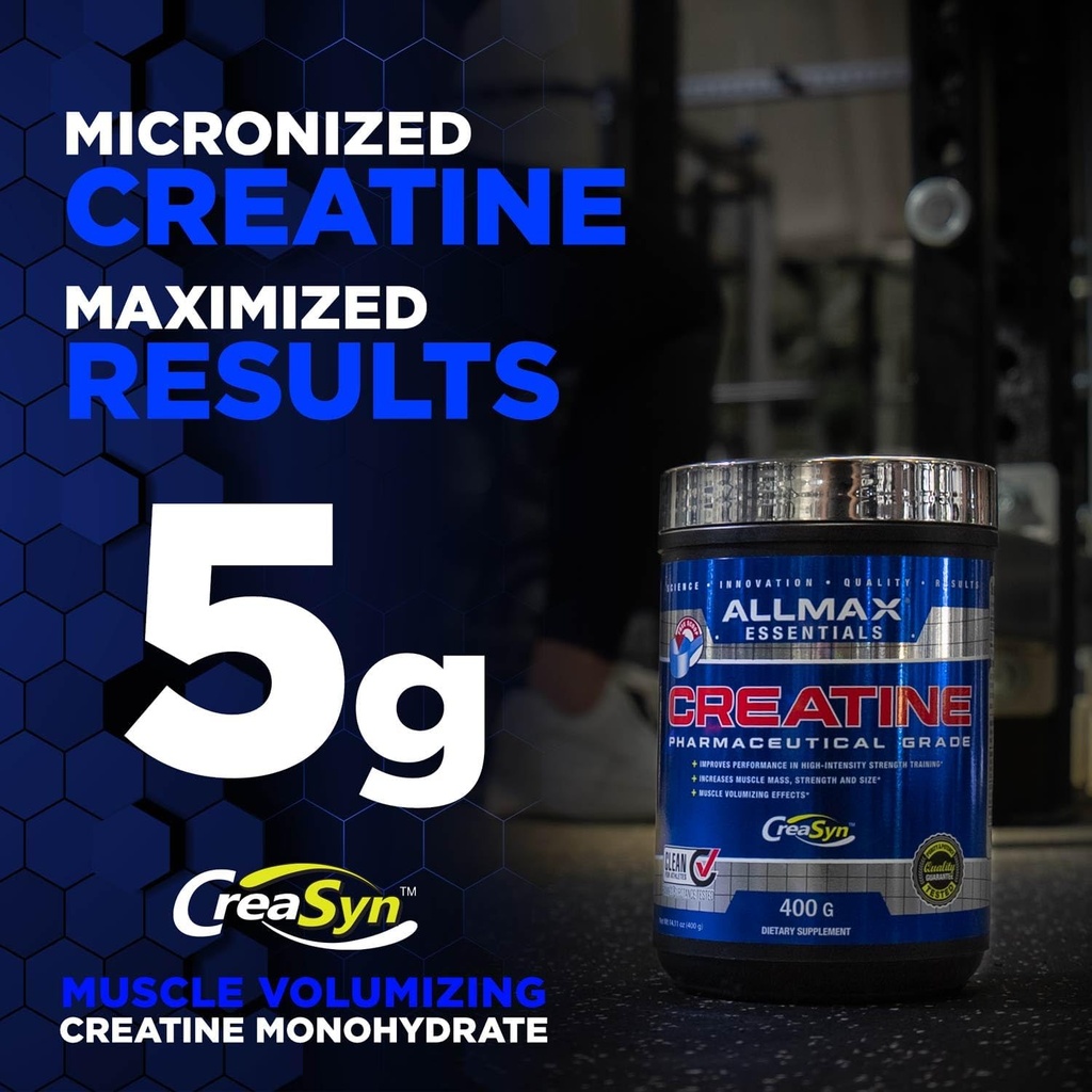 ALLMAX Nutrition - Creatine Monohydrate, Micronized Creatine Powder for Strength and Muscle Recovery, Gluten Free & Fast Absorbing 400g 5