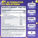 Melatonin Free Sleep Gummies with Magnesium Glycinate, GABA, 5-HTP, L-Theanine, Valerian, Chamomile, Lemon Balm, Vitamin D3 & B6 - Hormone & Drug- Free, Non-Habit Forming,2 Pack 3