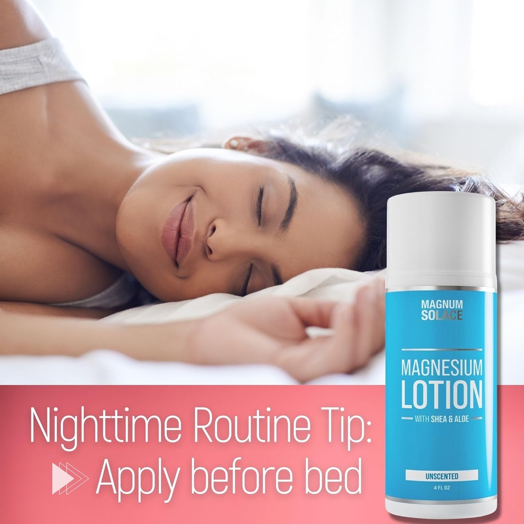 Magnesium Lotion with Aloe & Shea – Apply to Legs – Alternative to Topical Magnesium Cream 4