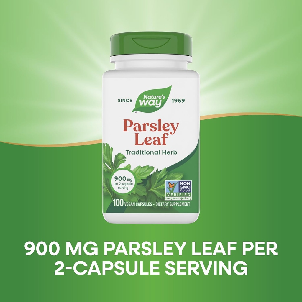 Nature's Way Premium Herbal Parsley Leaf Provides Chlorophyll, 100 Vegan Capsules 5