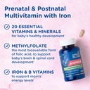 Mommy's Bliss Prenatal Multivitamin with Iron and Folic Acid, Supports Baby Development + Mom Immune System & Energy Levels w/ B Vitamins & Probiotics, Vegan & Gluten Free (45 Servings) 4