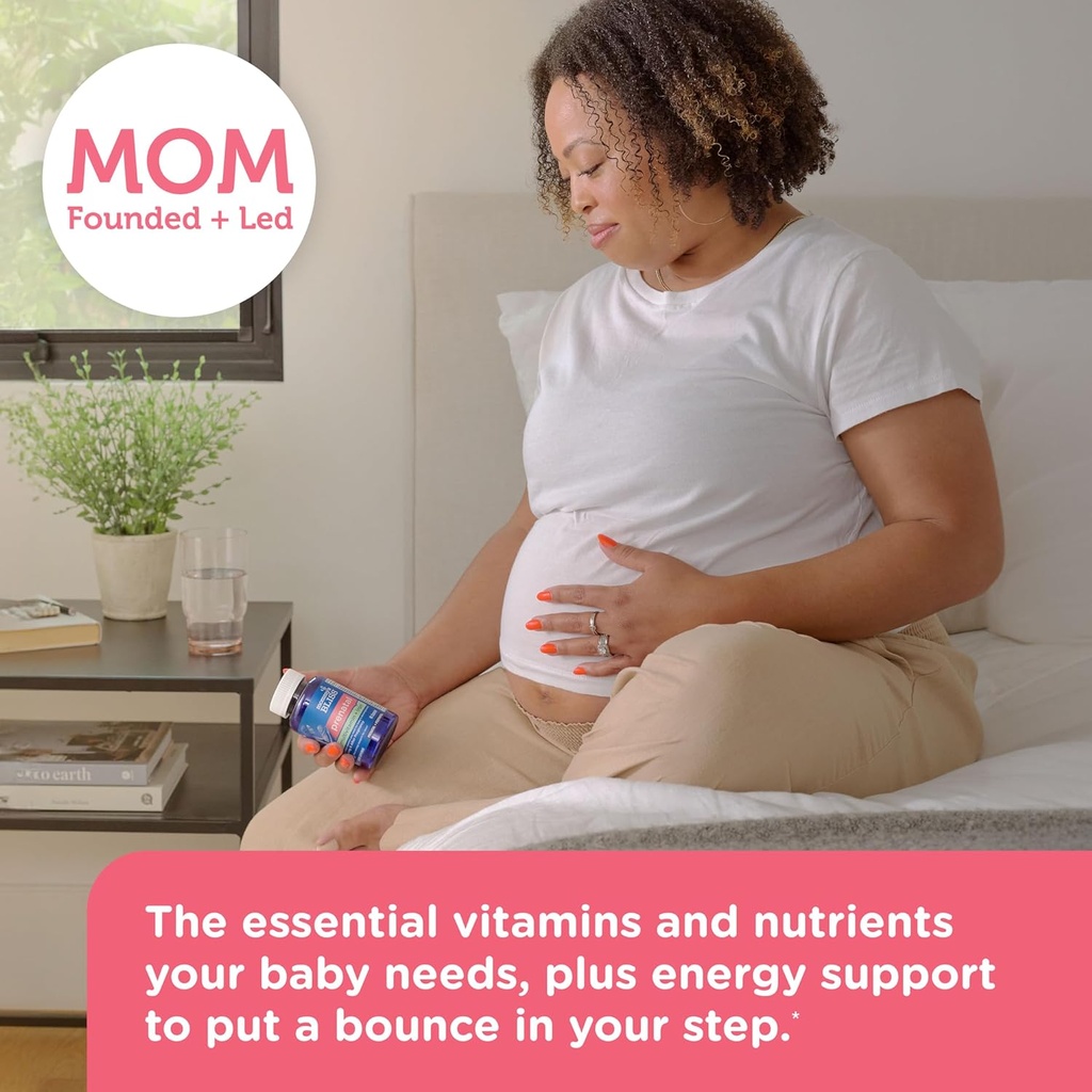 Mommy's Bliss Prenatal Multivitamin with Iron and Folic Acid, Supports Baby Development + Mom Immune System & Energy Levels w/ B Vitamins & Probiotics, Vegan & Gluten Free (45 Servings) 5