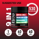 9in1 Cortisol Shield - Magnesium Glycinate & Ashwagandha with Rhodiola, Phosphatidylserine, Passion Flower, L-Theanine, Apigenin, Licorice, Magnolia - Rest Well & Mood Balance - 60 Count 6