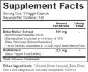 NusaPure Bitter Melon Extract 10,000 mg 180 Vegan Caps (100% Vegetarian, Non-GMO, Gluten-Free, 10% Bitter Principles) Bioperine 5