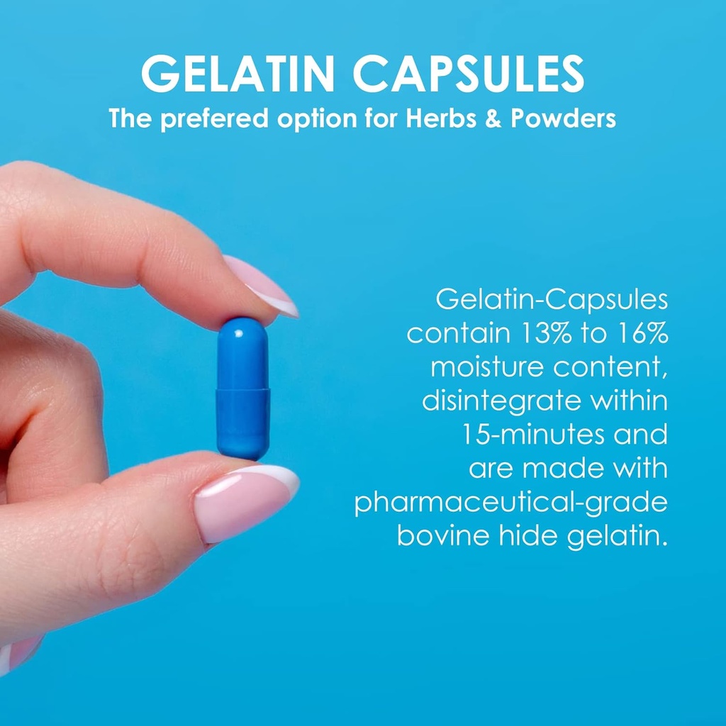Clear Size 00 Empty Gelatin Capsules by Capsuline - 1000 Count - Gelatin Capsules - 1000 5