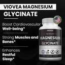 Magnesium Glycinate - Made in USA, 400mg per Serving, 120 Tablets, 100% Chelated for Higher Absorption, Non-GMO and Gluten-Free, Supports Muscle, Bones and Heart Well-Being 4