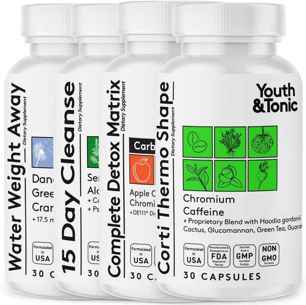Youth & Tonic CortiThermo Shape Detox Cleanse Kick Off Weight Management - 120 Pills 2
